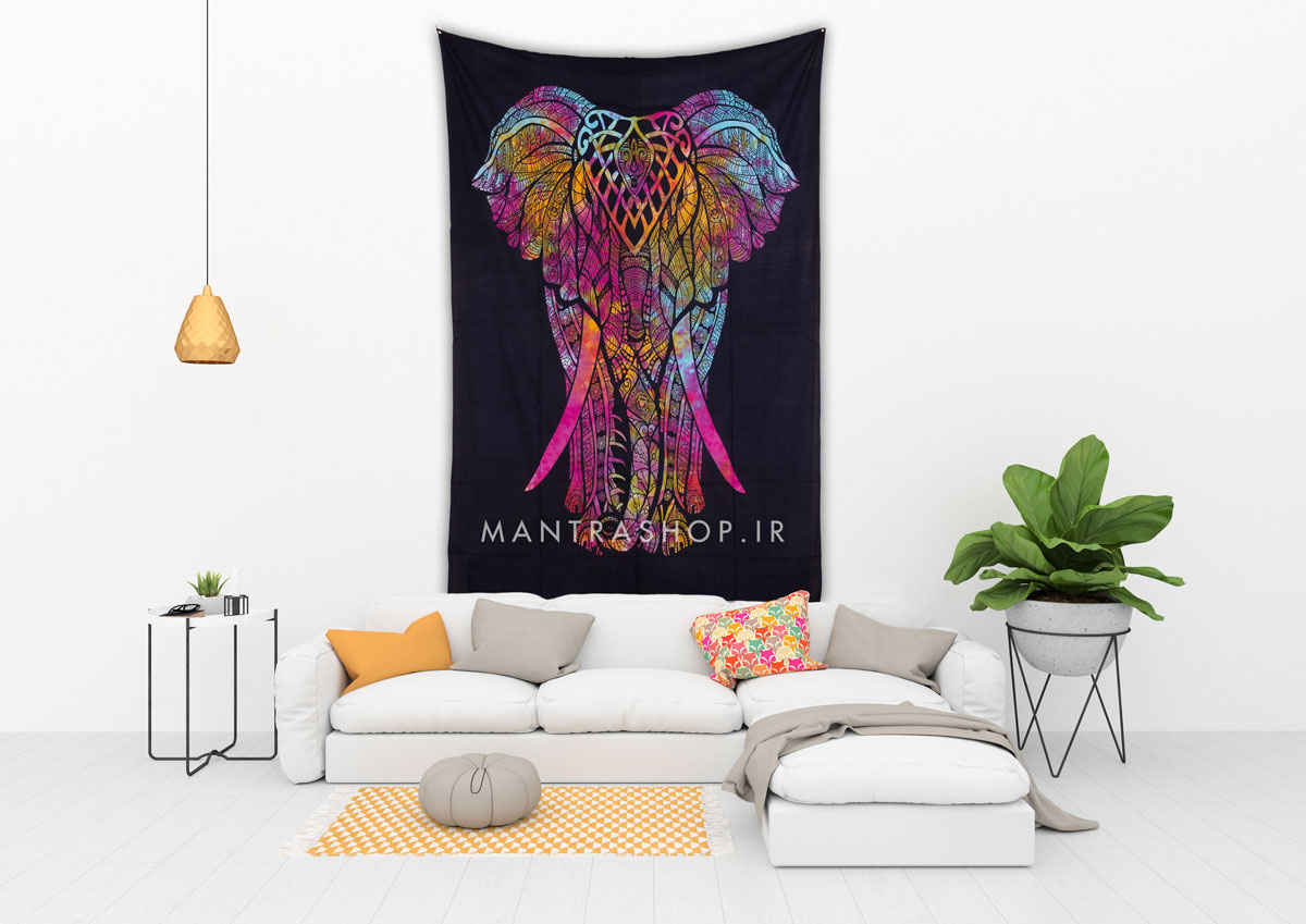 بکدراپ مشکی طرح فیل